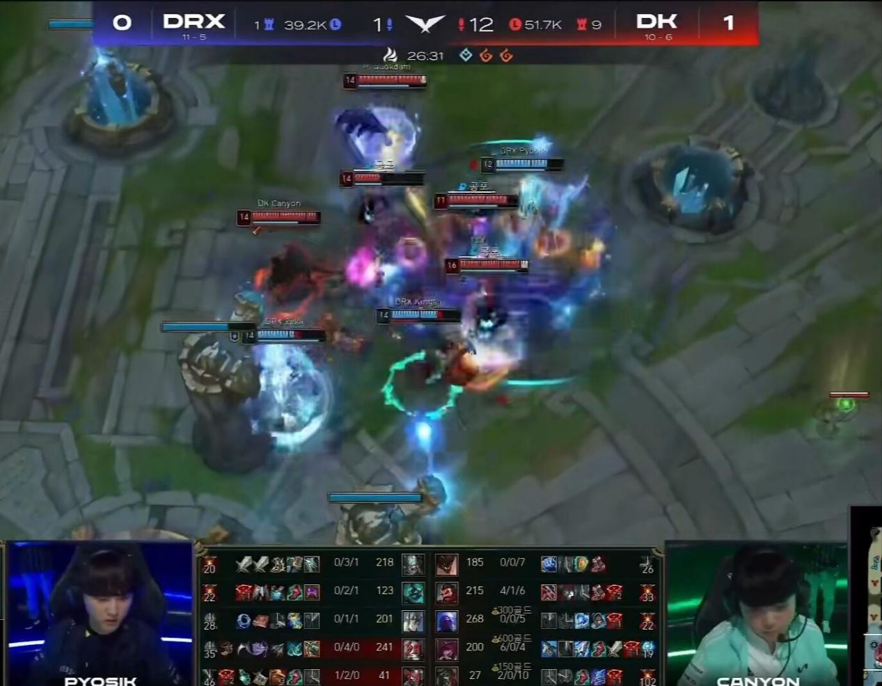 包含DRX碾压DK，Rascal关键制胜的词条